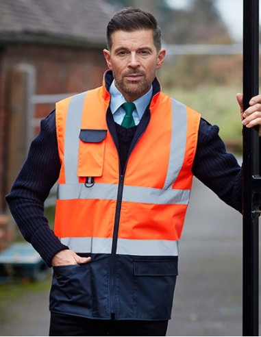 Y-HV005-Hi-Vis Two-Tone Bodywarmer